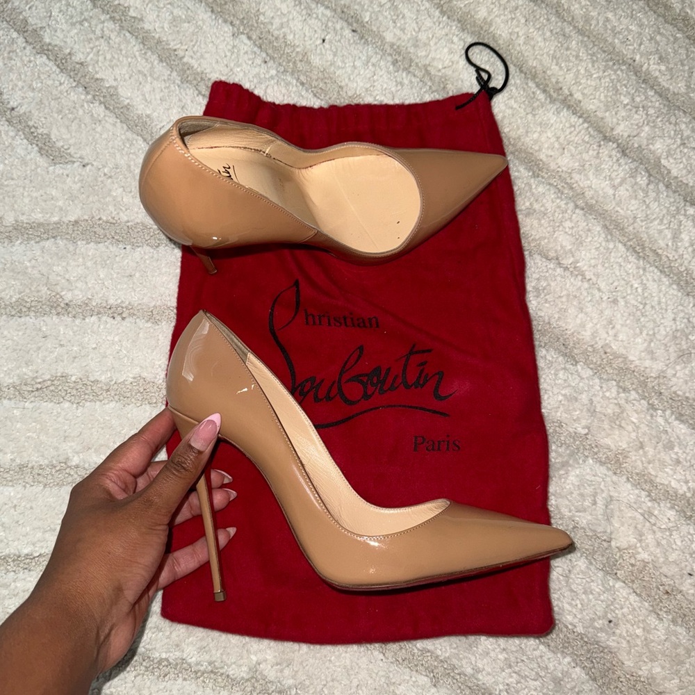 Christian Louboutin Tan So Kate Heels - Picture 3 of 4